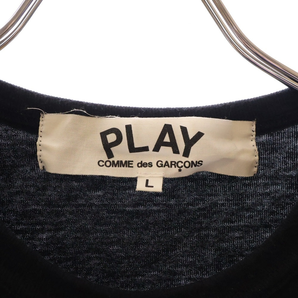 COMME des GARCONS(コムデギャルソン) 逆さラインハート Playロゴ半袖Tシャツ AZ-T114 ブラック
