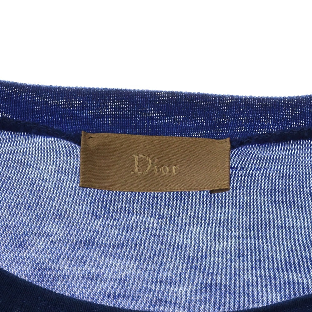 DIOR(ディオール) 17SS NEWAVE フロントロゴ クルーネック半袖Tシャツ ブルー 733J603I8612