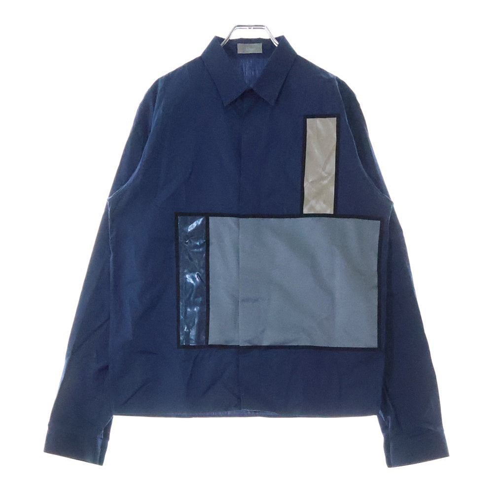 DIOR(ディオール) 14SS パネル切替長袖シャツ ネイビー 463C535W2480