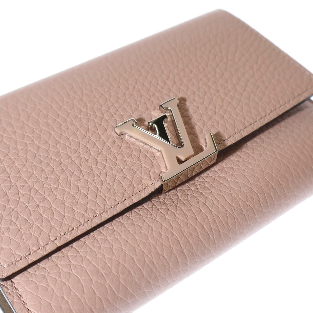 LOUIS VUITTON(ルイヴィトン) ポルトフォイユ・カプシーヌ コンパクト 三つ折り財布 ウォレット シルバー金具 ピンク ガレ M62156 ICタイプ