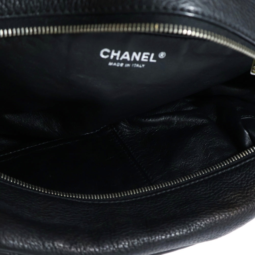 CHANEL(シャネル) ココマーク ラグジュアリーボストン ハンドバッグ ブラック チェーン ラム ガンメタ金具