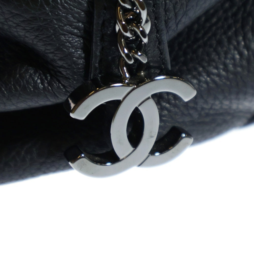 CHANEL(シャネル) ココマーク ラグジュアリーボストン ハンドバッグ ブラック チェーン ラム ガンメタ金具