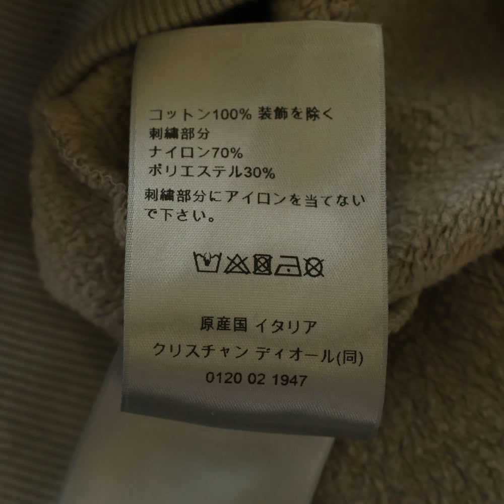 DIOR(ディオール) 23AW CDロゴ エンブロイダリー 刺繍 クルーネック 長袖 プルオーバー スウェット トレーナー ベージュ 343J699A0531