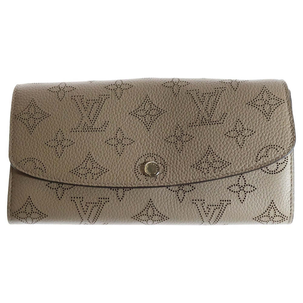 LOUIS VUITTON(ルイヴィトン) ポルトフォイユ イリス モノグラム マヒナ パンチングレザー ロングウォレット 長財布 ベージュ M60144 RFID