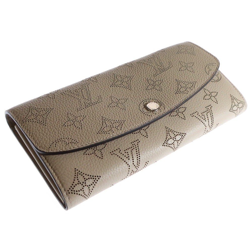 LOUIS VUITTON(ルイヴィトン) ポルトフォイユ イリス モノグラム マヒナ パンチングレザー ロングウォレット 長財布 ベージュ M60144 RFID