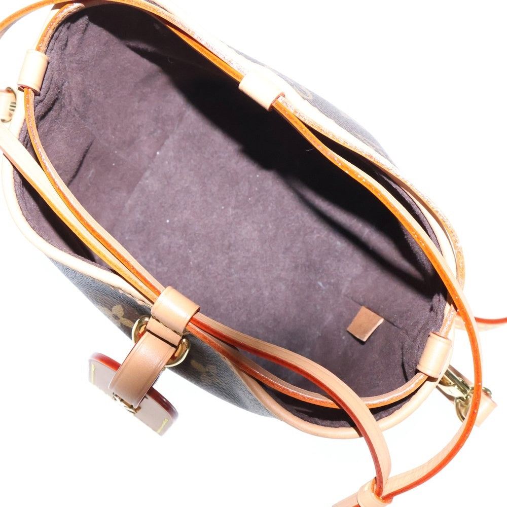 LOUIS VUITTON(ルイヴィトン) モノグラム ノエ パース レザーミニショルダーバッグ ブラウン レディース M57099
