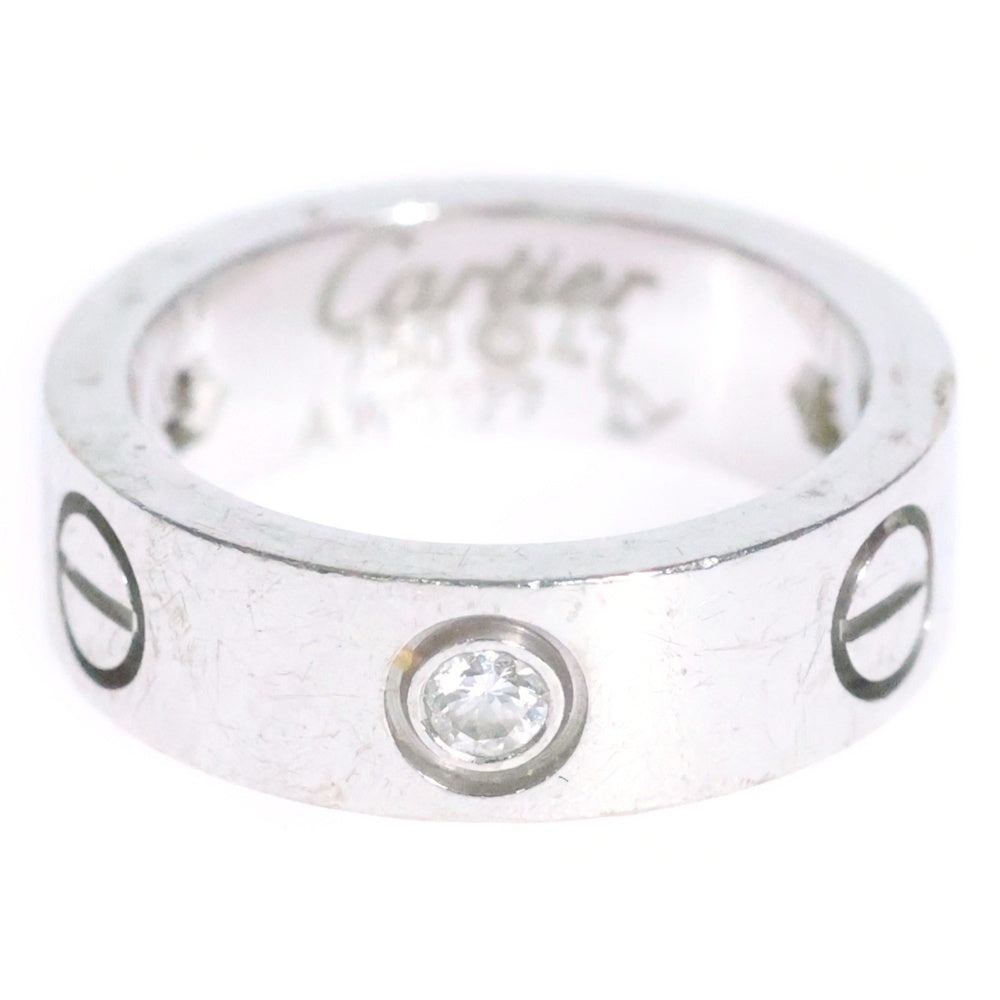 Cartier(カルティエ) ラブリング ハーフダイヤ 指輪 K18WG ホワイトゴールド 7号
