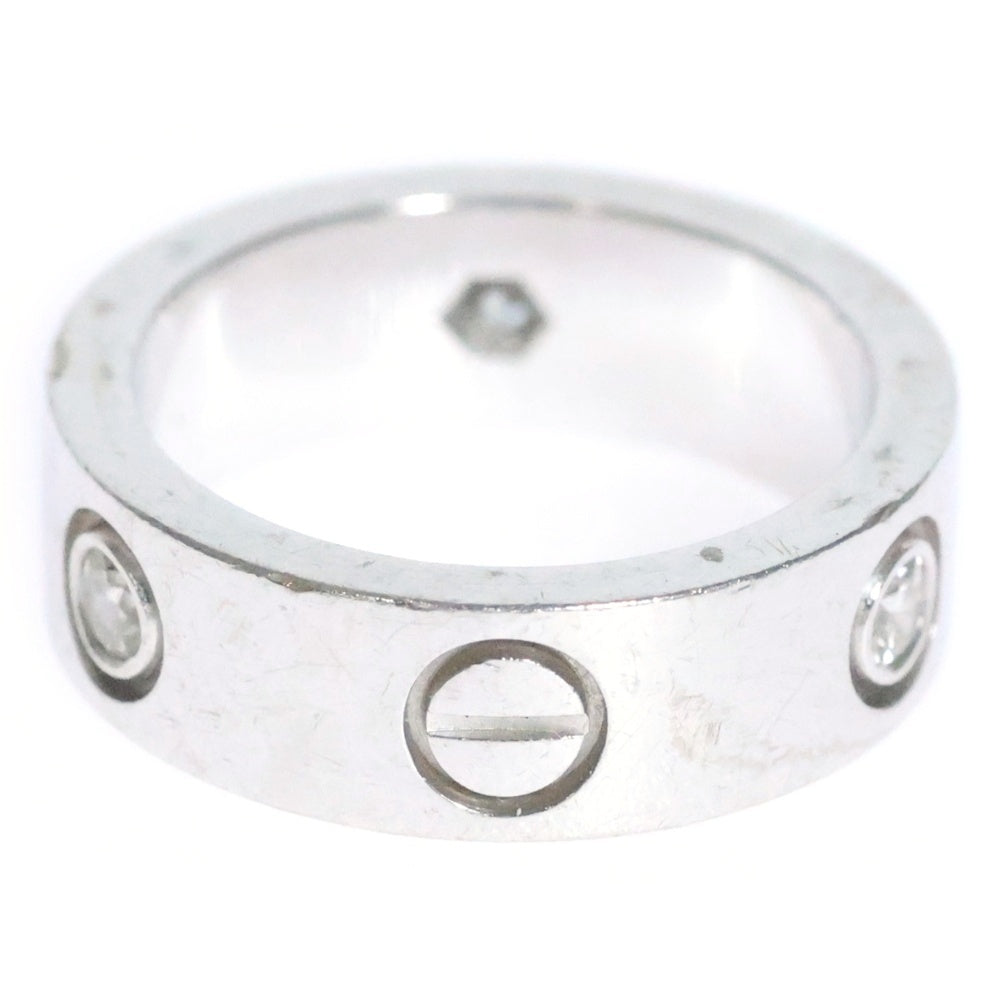 Cartier(カルティエ) ラブリング ハーフダイヤ 指輪 K18WG ホワイトゴールド 7号