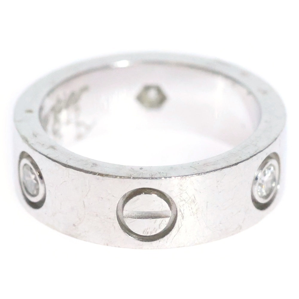 Cartier(カルティエ) ラブリング ハーフダイヤ 指輪 K18WG ホワイトゴールド 7号