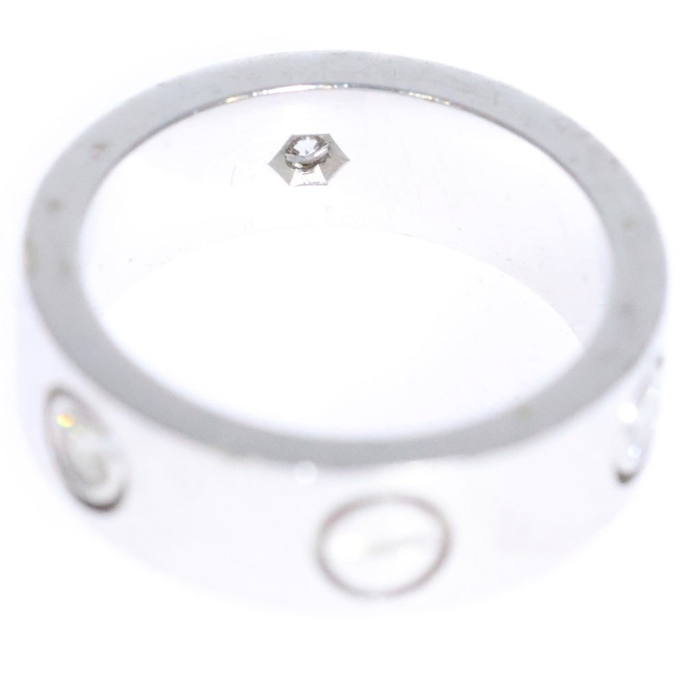 Cartier(カルティエ) ラブリング ハーフダイヤ 指輪 K18WG ホワイトゴールド 7号