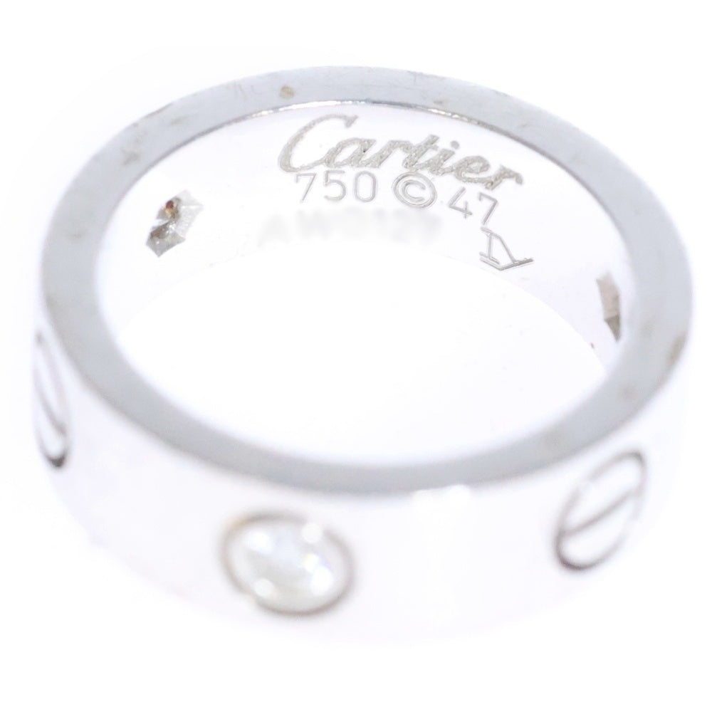 Cartier(カルティエ) ラブリング ハーフダイヤ 指輪 K18WG ホワイトゴールド 7号