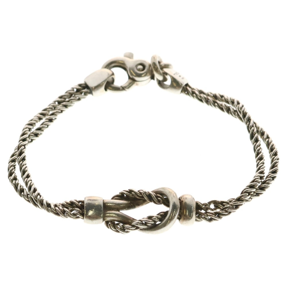 TIFFANY&Co(ティファニー) センターノット ダブルロープ ブレスレット SV925 シルバー ツイストチェーン