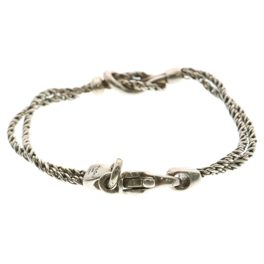 TIFFANY&Co(ティファニー) センターノット ダブルロープ ブレスレット SV925 シルバー ツイストチェーン