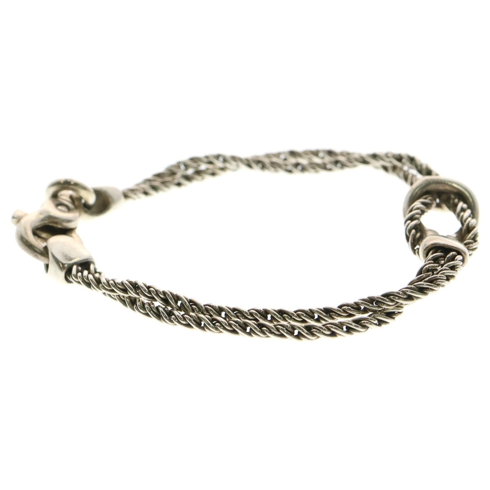 TIFFANY&Co(ティファニー) センターノット ダブルロープ ブレスレット SV925 シルバー ツイストチェーン