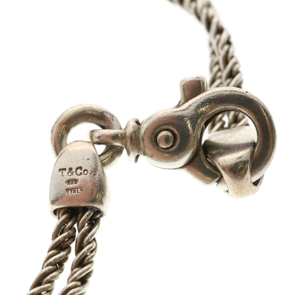 TIFFANY&Co(ティファニー) センターノット ダブルロープ ブレスレット SV925 シルバー ツイストチェーン