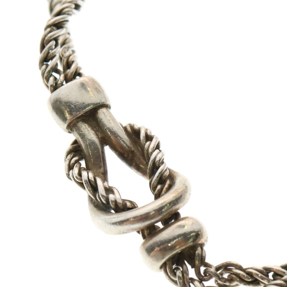 TIFFANY&Co(ティファニー) センターノット ダブルロープ ブレスレット SV925 シルバー ツイストチェーン