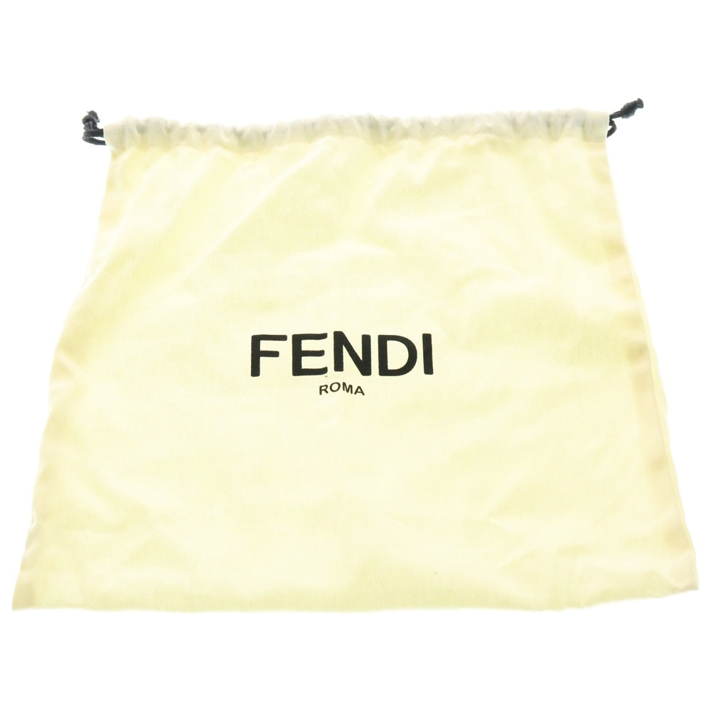 FENDI(フェンディ) ダイアゴナル FF ズッカ柄 ロゴプリント PVC レザー カメラケース ショルダーバッグ ブラウン 7M0286