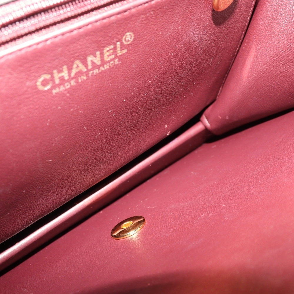 CHANEL(シャネル) マトラッセ25 シングルフラップ シングルチェーン ショルダーバッグ ブラック ラムスキン ゴールド金具