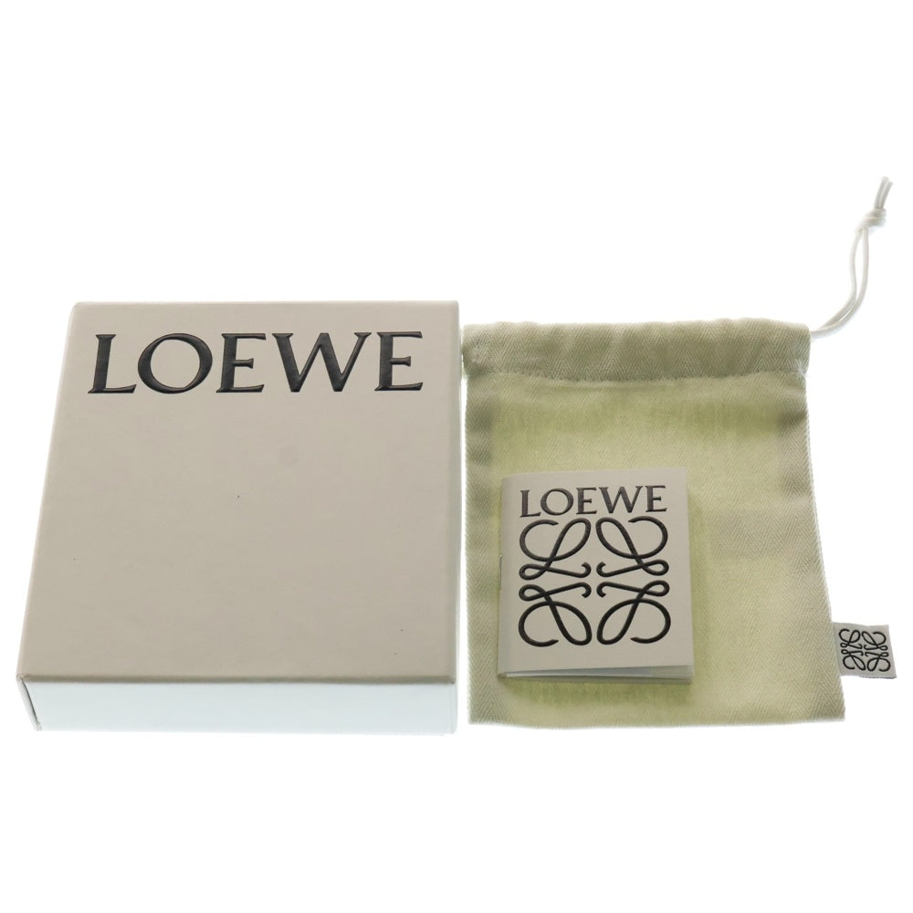 LOEWE(ロエベ) ぺブル バーティカル アナグラムロゴ カーフスキン レザー スモール コンパクトウォレット 三つ折り財布 ゴールド金具 カーキ/オリーブ