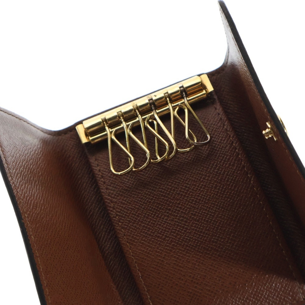 LOUIS VUITTON(ルイヴィトン) モノグラム ミュルティクレ6 6連キーケース キーリング バッグチャーム ゴールド金具 ブラウン レザー M62630