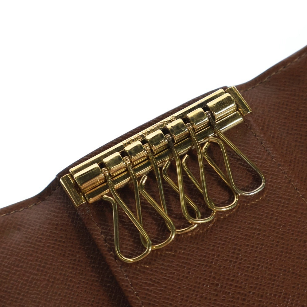 LOUIS VUITTON(ルイヴィトン) モノグラム ミュルティクレ6 6連キーケース キーリング バッグチャーム ゴールド金具 ブラウン レザー M62630
