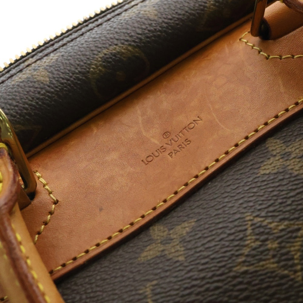 LOUIS VUITTON(ルイヴィトン) モノグラム ドーヴィル ボーリングバニティ ハンドバッグ ブラウン ゴールド金具 PVC×レザー M47270