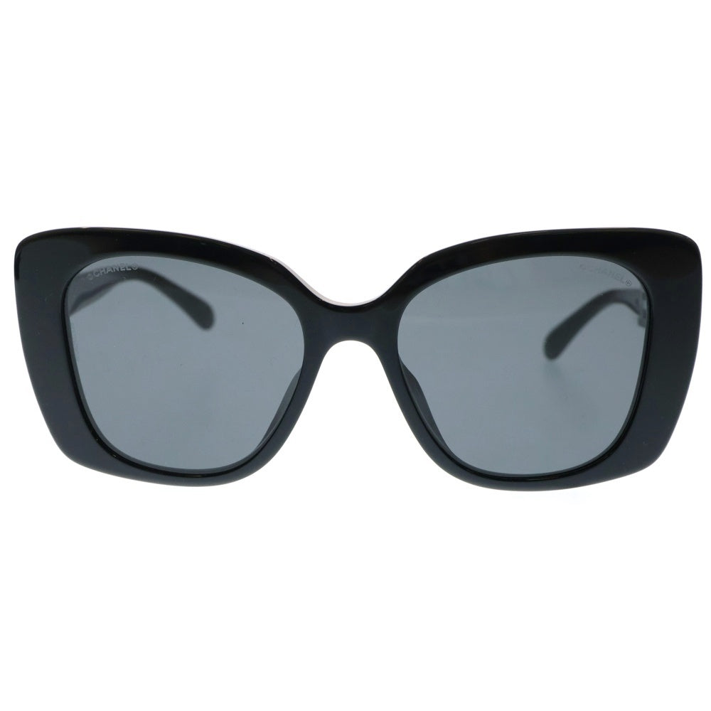 CHANEL(シャネル) スクエア シェイプ ポラライズド サングラス ラインストーン ブラックフレーム ブラックレンズ 53□17 5422-B-A