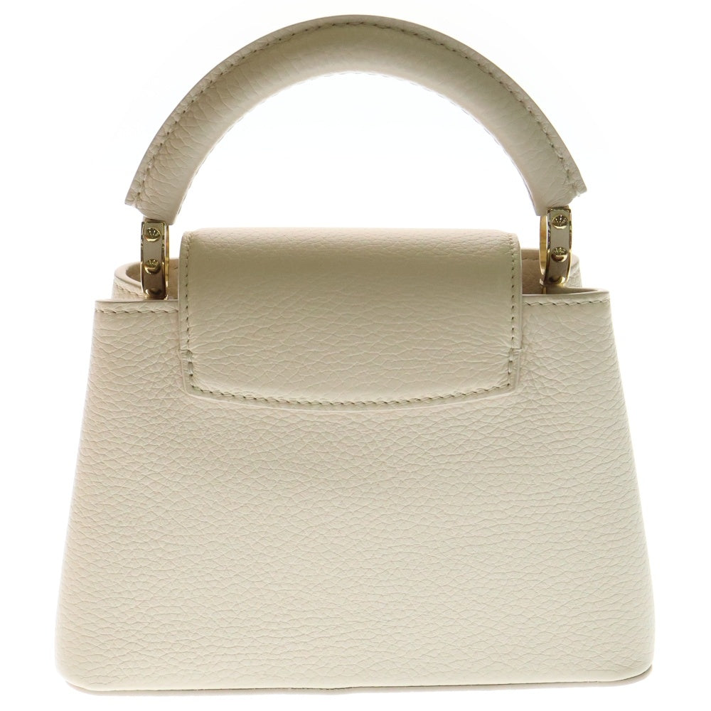 LOUIS VUITTON(ルイヴィトン) カプシーヌMINI ミニ モノグラム トリヨン レザー 2WAY ハンド ショルダーバッグ ゴールド金具 ホワイトベージュ M23944