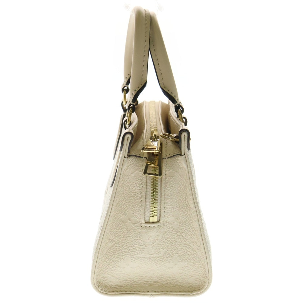 LOUIS VUITTON(ルイヴィトン) オンザゴーEW モノグラム アンプラント クレーム レザー 2WAY ハンド ショルダーバッグ ゴールド金具 アイボリー M23698