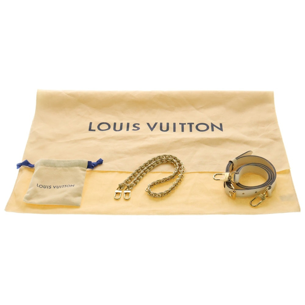 LOUIS VUITTON(ルイヴィトン) オンザゴーEW モノグラム アンプラント クレーム レザー 2WAY ハンド ショルダーバッグ ゴールド金具 アイボリー M23698