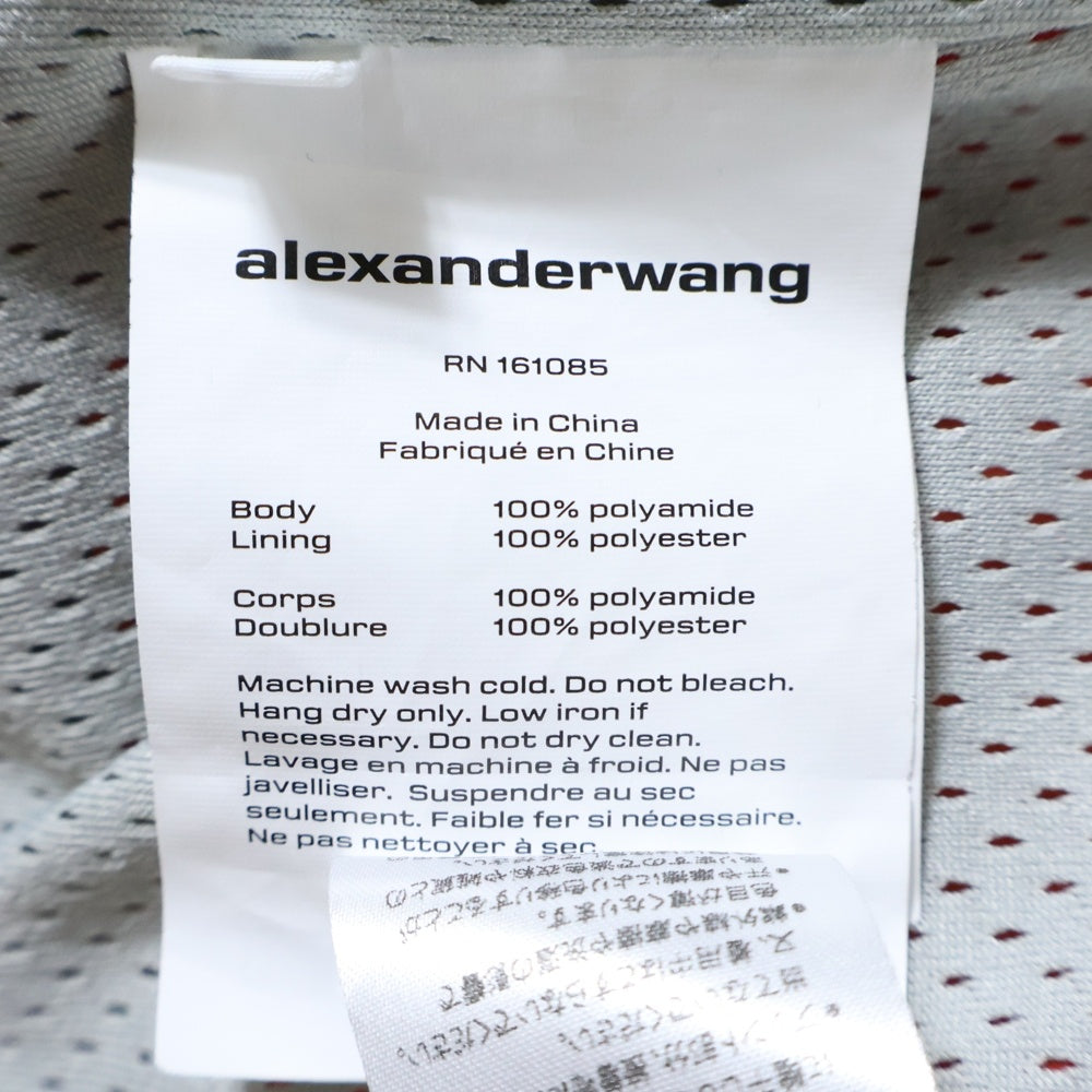 ALEXANDER WANG(アレキサンダーワン) ロゴプリント ハイネック ジップアップ ジャケット オレンジ UWC1232020
