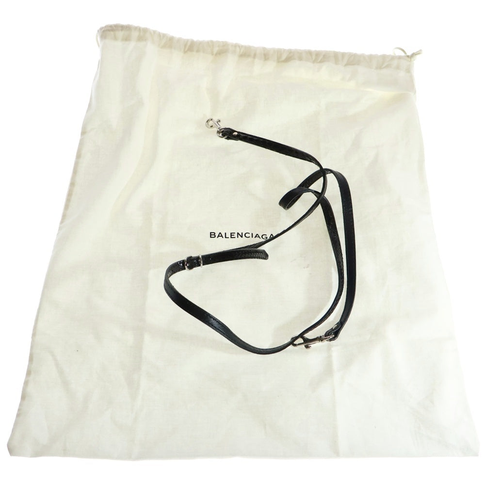 BALENCIAGA(バレンシアガ) ザ・ペーパー ミニ ハンドバッグ 2WAYバッグ ミニトートバッグ ショルダーバッグ ブラウン シルバー金具
