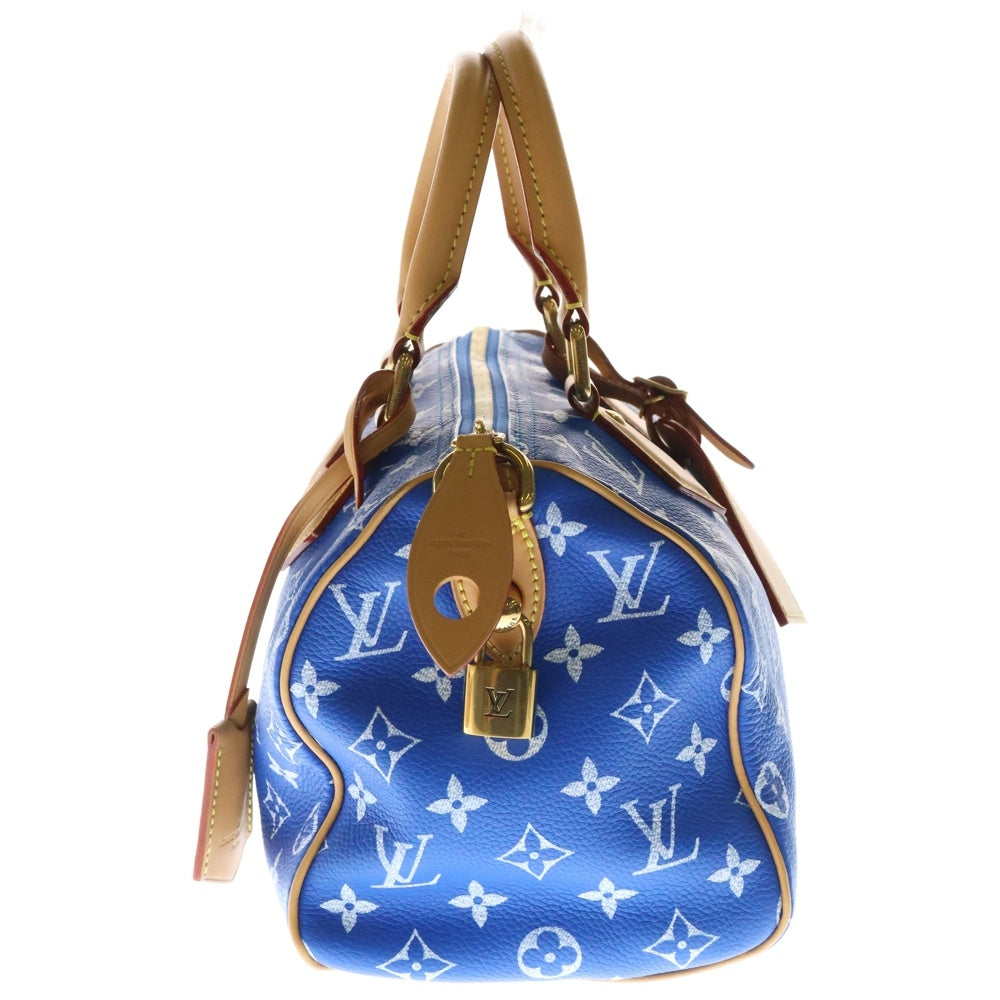LOUIS VUITTON(ルイヴィトン) モノグラム スピーディP9 バンドリエール25 2WAY ポーチ付レザーハンドバッグ ショルダーバッグ ブルー M24424
