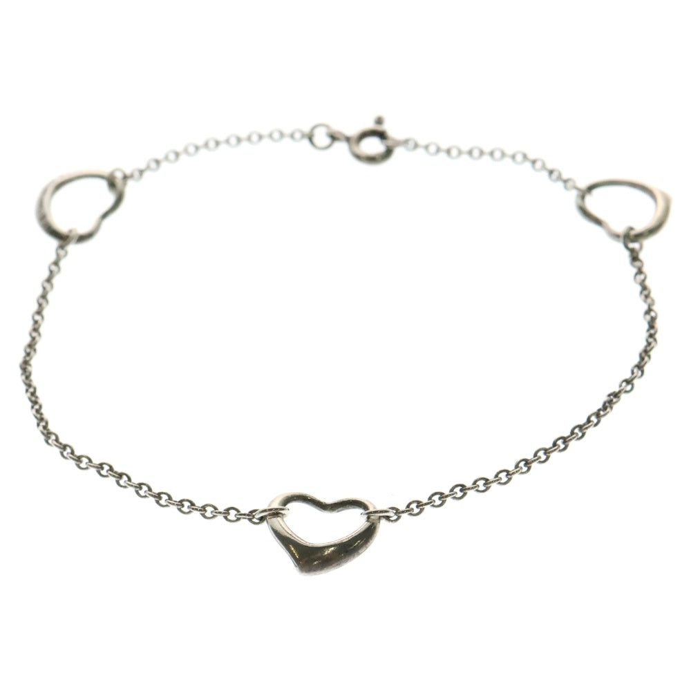 TIFFANY&Co(ティファニー) オープンハート トリプル ブレスレット SV925 シルバー チェーン