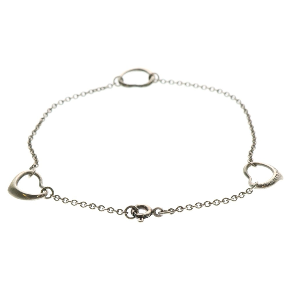 TIFFANY&Co(ティファニー) オープンハート トリプル ブレスレット SV925 シルバー チェーン