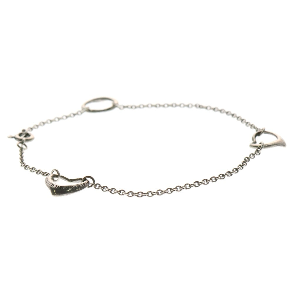 TIFFANY&Co(ティファニー) オープンハート トリプル ブレスレット SV925 シルバー チェーン
