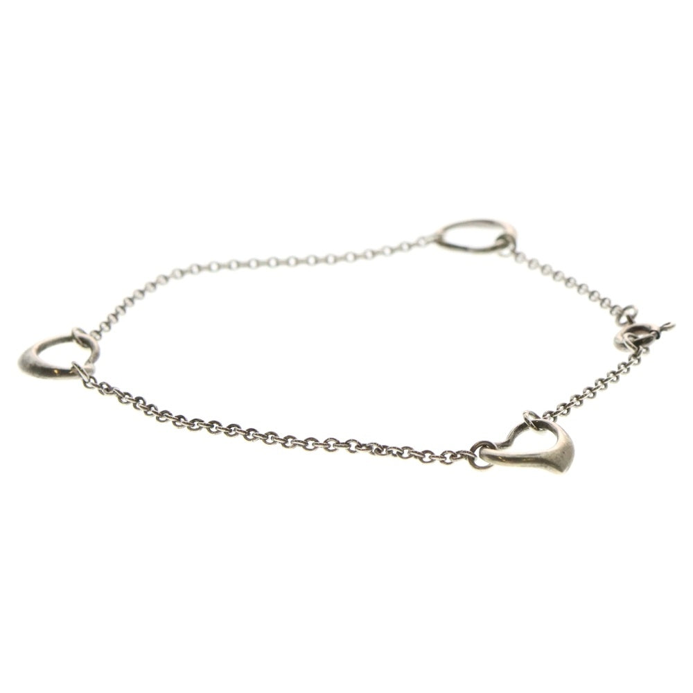 TIFFANY&Co(ティファニー) オープンハート トリプル ブレスレット SV925 シルバー チェーン