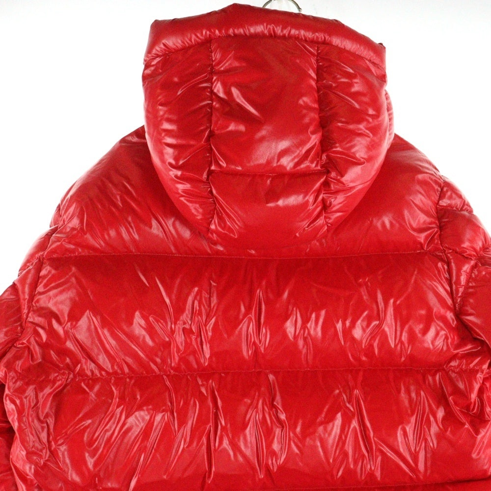 MONCLER(モンクレール) ECRINS エクリン ワッペンロゴ フーデッド ジップアップ ダウンジャケット レッド G20911A00168 68950