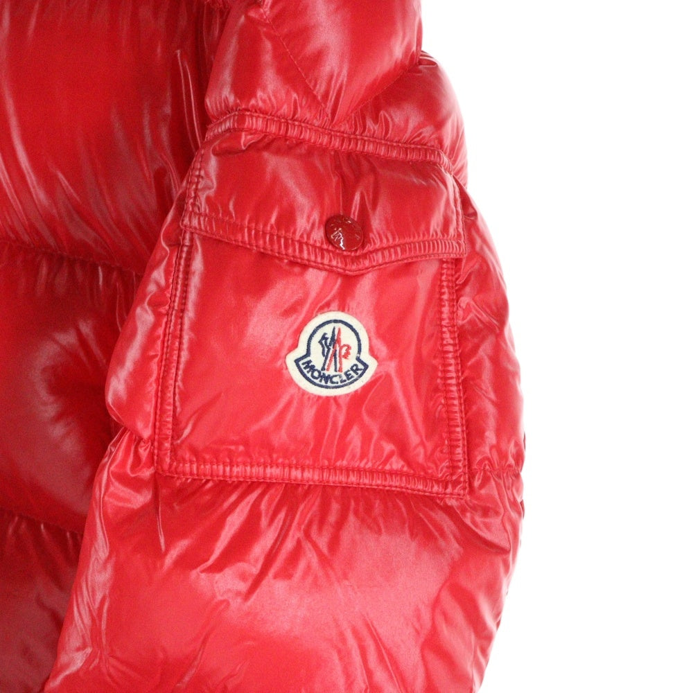MONCLER(モンクレール) ECRINS エクリン ワッペンロゴ フーデッド ジップアップ ダウンジャケット レッド G20911A00168 68950