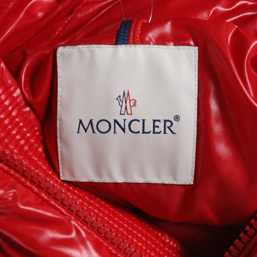 MONCLER(モンクレール) ECRINS エクリン ワッペンロゴ フーデッド ジップアップ ダウンジャケット レッド G20911A00168 68950