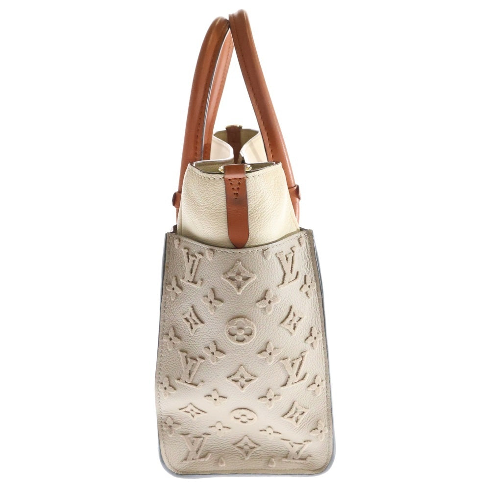 LOUIS VUITTON(ルイヴィトン) モノグラム オンマイサイドMM 2WAY レザーハンドバッグ ショルダーバッグ ベージュ/ブラウン レディース M53825