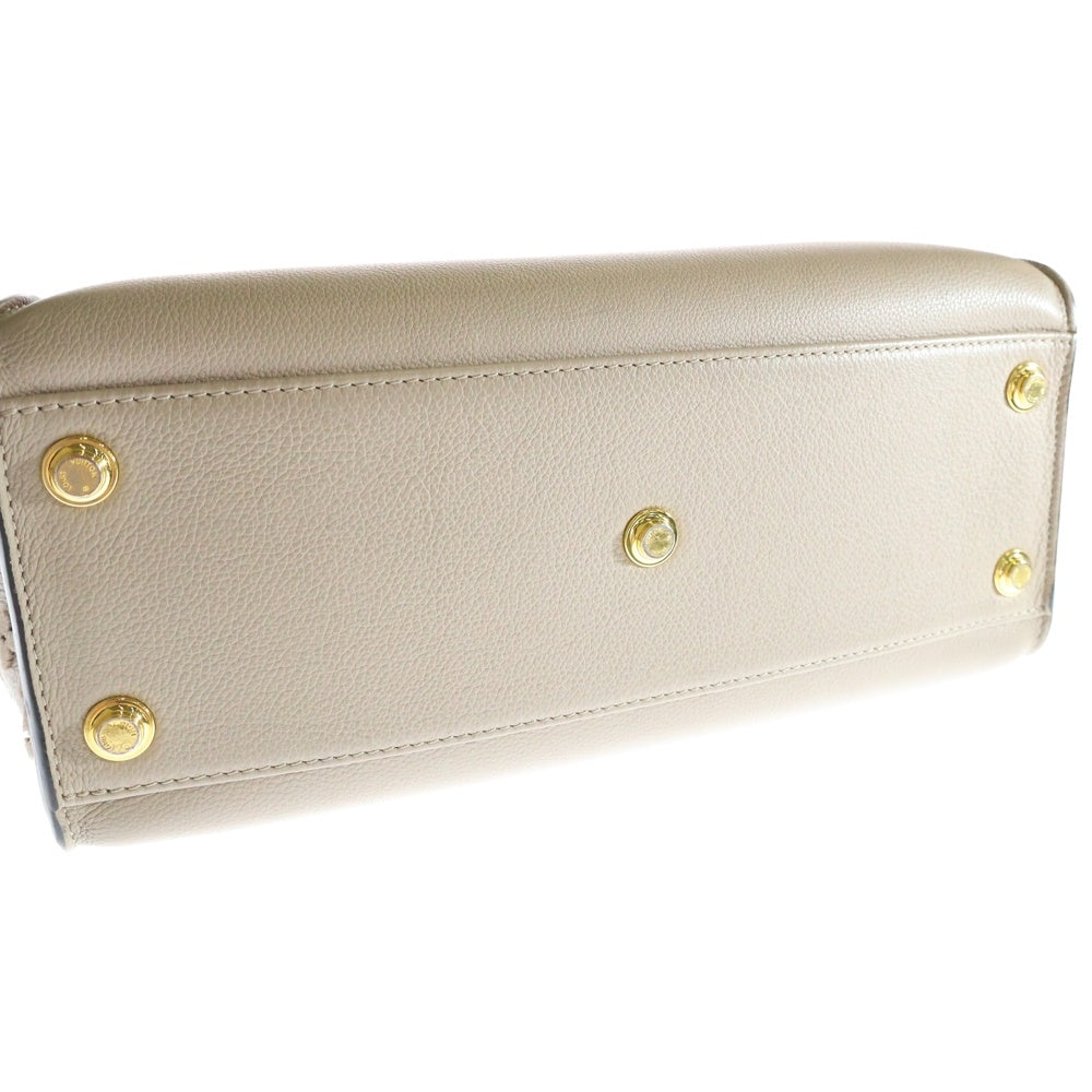 LOUIS VUITTON(ルイヴィトン) モノグラム オンマイサイドMM 2WAY レザーハンドバッグ ショルダーバッグ ベージュ/ブラウン レディース M53825