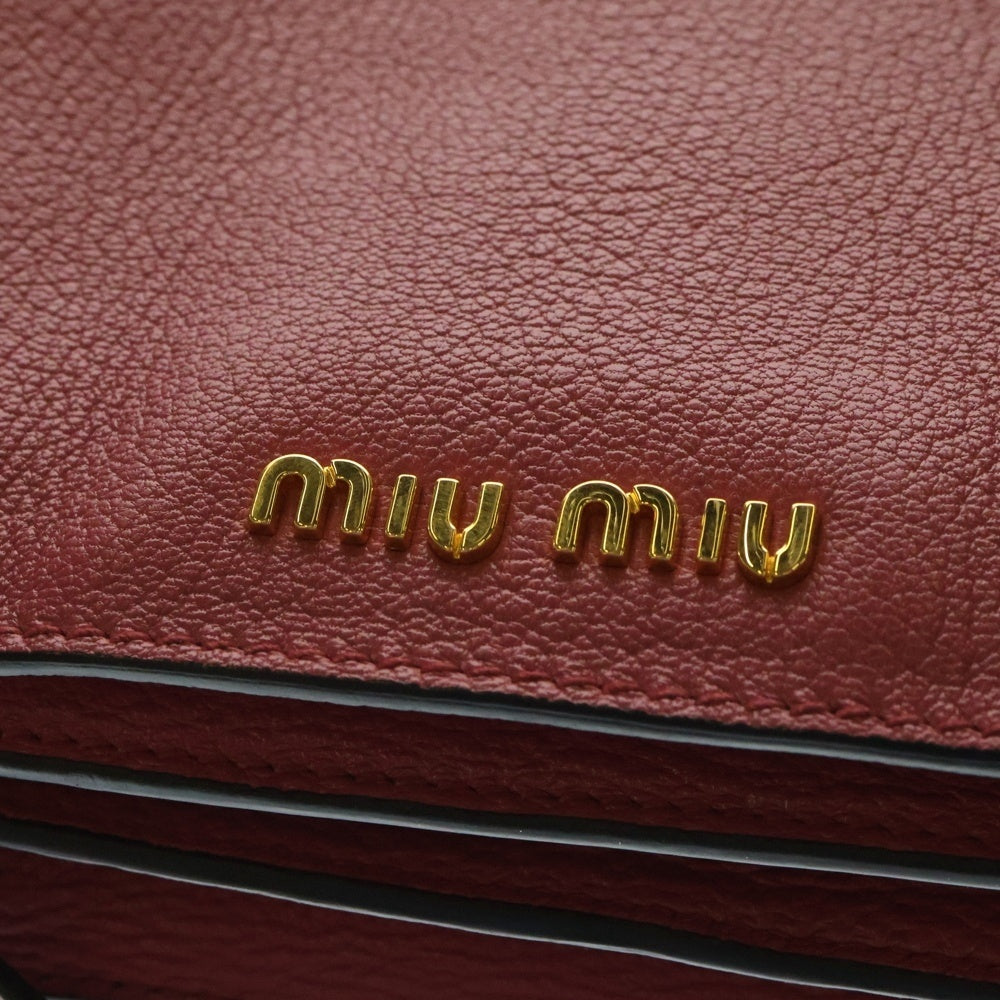 miumiu(ミュウミュウ) マドラス 2WAYハンドバッグ ショルダーバッグ ゴールド金具 ピンク レザー RN1104