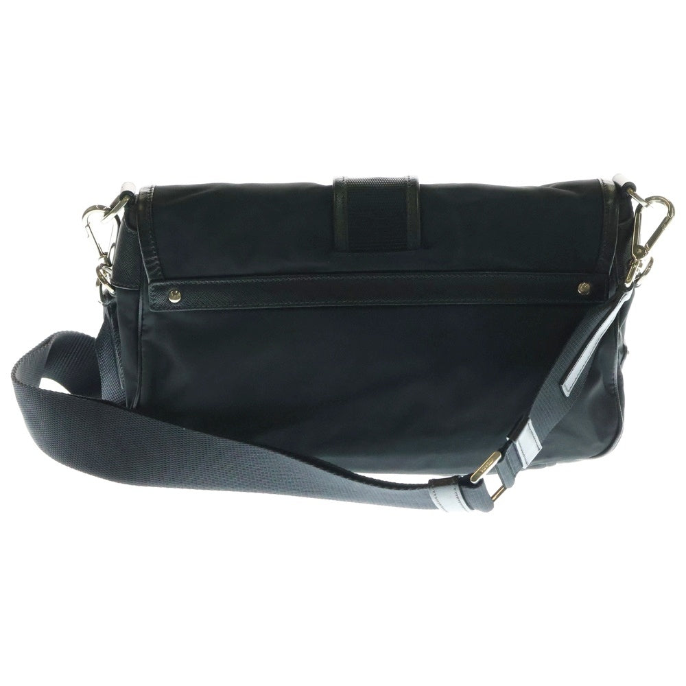 PRADA(プラダ) ショルダーバッグ ブラック ナイロン×レザー BT0464
