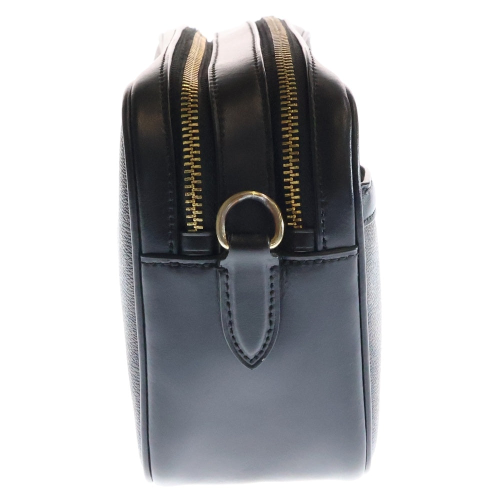 COACH(コーチ) シグネチャーロゴ レザーショルダーバッグ ブラック/ブラウン F68168