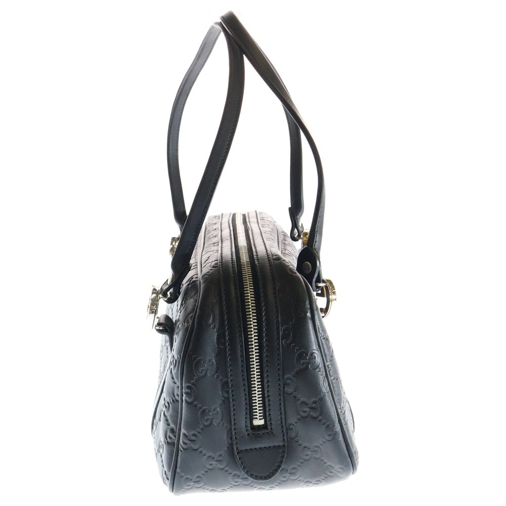 GUCCI(グッチ) GGツインズ ハンドバッグ ボストンバッグ グッチシマ ブラック レザー 232958