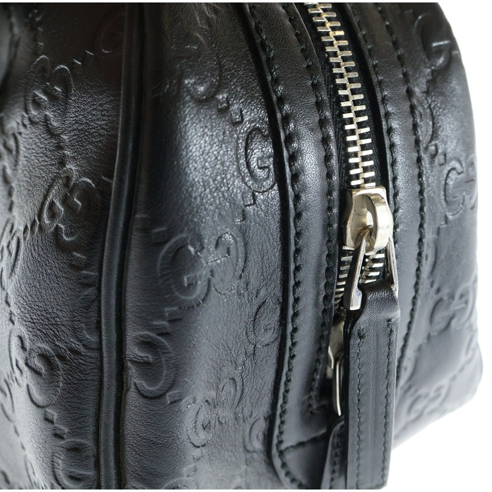 GUCCI(グッチ) GGツインズ ハンドバッグ ボストンバッグ グッチシマ ブラック レザー 232958