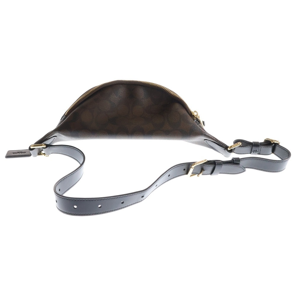 COACH(コーチ) シグネチャーロゴ レザーボディバッグ ウエストバッグ ブラウン F48740