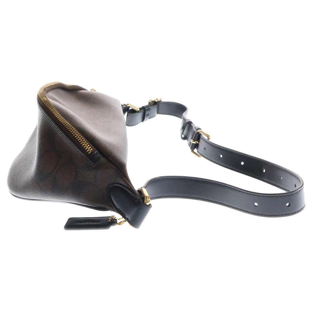 COACH(コーチ) シグネチャーロゴ レザーボディバッグ ウエストバッグ ブラウン F48740