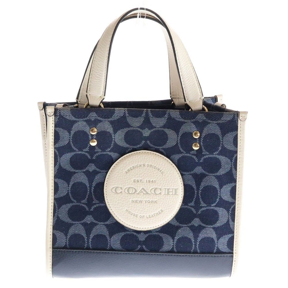 COACH(コーチ) デンプシー シグネチャーロゴ 2WAY デニムショルダーバッグ ハンドバッグ ブルー C8582
